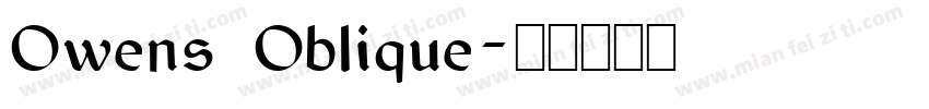 Owens Oblique字体转换